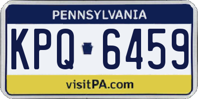 PA license plate KPQ6459