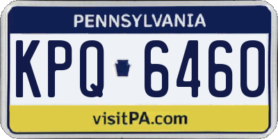 PA license plate KPQ6460