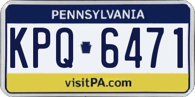 PA license plate KPQ6471
