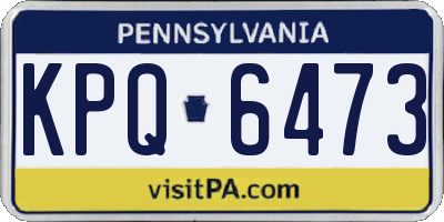 PA license plate KPQ6473