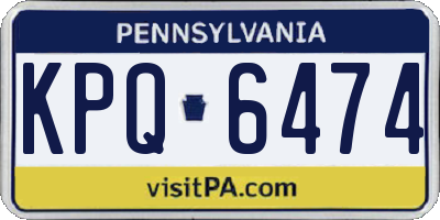 PA license plate KPQ6474