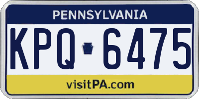 PA license plate KPQ6475