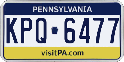PA license plate KPQ6477
