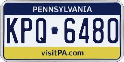 PA license plate KPQ6480