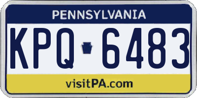 PA license plate KPQ6483