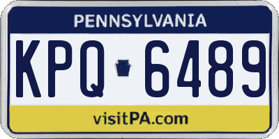 PA license plate KPQ6489