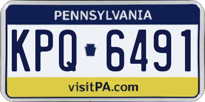 PA license plate KPQ6491