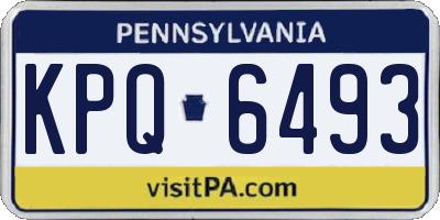 PA license plate KPQ6493
