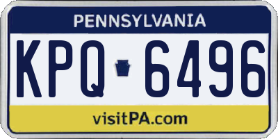 PA license plate KPQ6496