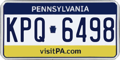 PA license plate KPQ6498