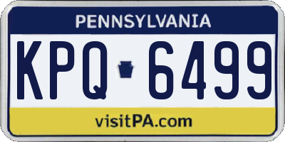 PA license plate KPQ6499