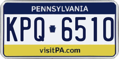 PA license plate KPQ6510