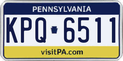 PA license plate KPQ6511