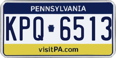 PA license plate KPQ6513