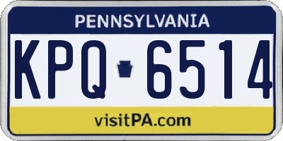 PA license plate KPQ6514