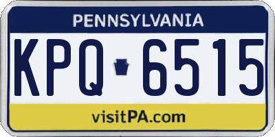 PA license plate KPQ6515