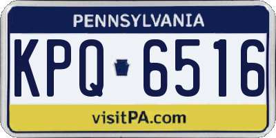 PA license plate KPQ6516