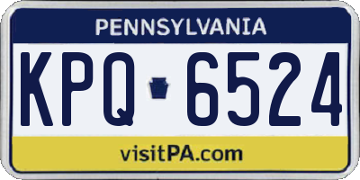 PA license plate KPQ6524