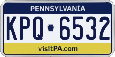 PA license plate KPQ6532