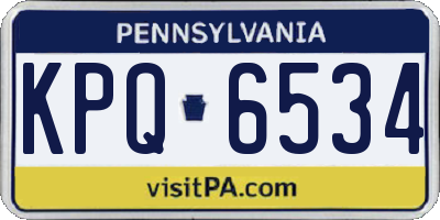 PA license plate KPQ6534