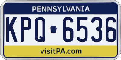 PA license plate KPQ6536
