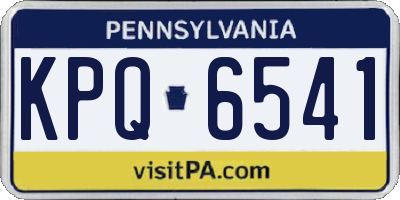 PA license plate KPQ6541
