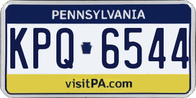PA license plate KPQ6544