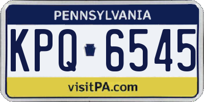 PA license plate KPQ6545