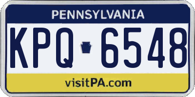 PA license plate KPQ6548