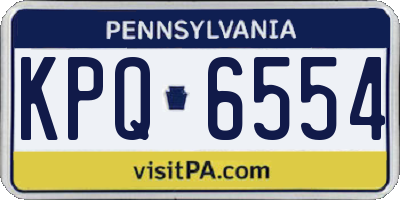 PA license plate KPQ6554