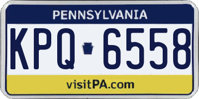PA license plate KPQ6558