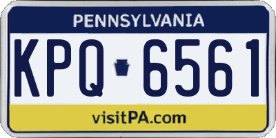 PA license plate KPQ6561