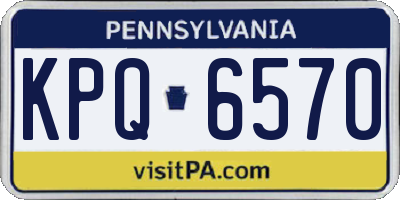 PA license plate KPQ6570
