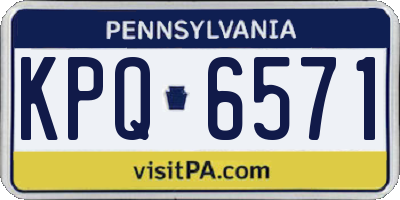 PA license plate KPQ6571