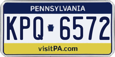 PA license plate KPQ6572