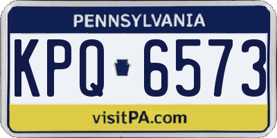 PA license plate KPQ6573