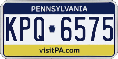 PA license plate KPQ6575