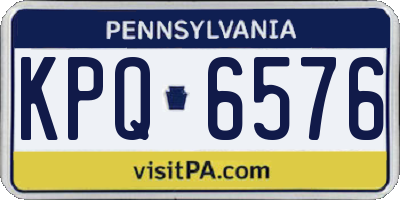 PA license plate KPQ6576