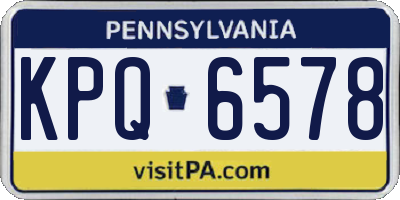 PA license plate KPQ6578