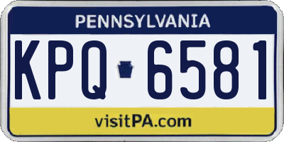 PA license plate KPQ6581