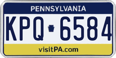 PA license plate KPQ6584