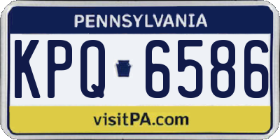 PA license plate KPQ6586