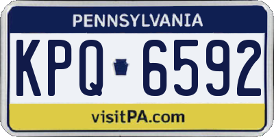 PA license plate KPQ6592