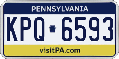 PA license plate KPQ6593