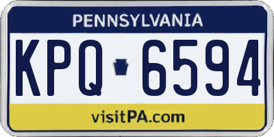 PA license plate KPQ6594