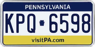 PA license plate KPQ6598