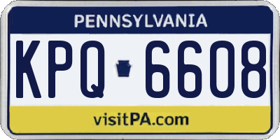 PA license plate KPQ6608