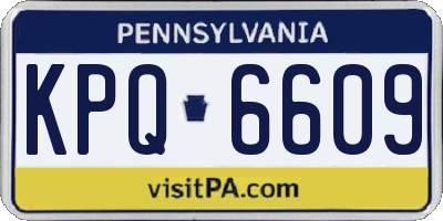 PA license plate KPQ6609