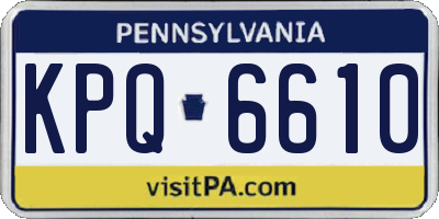 PA license plate KPQ6610