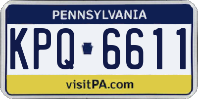 PA license plate KPQ6611